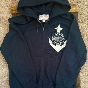 Filson Navy Blue Zip Up Sweater